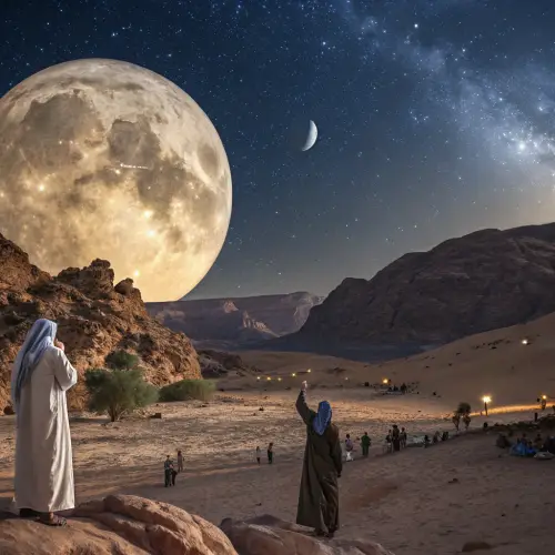 Awe-Inspiring Night Sky Over Ancient Mecca