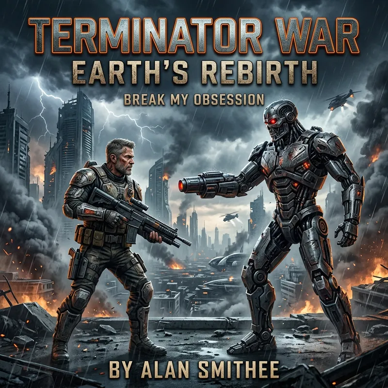 Terminator War: Earth's Rebirth Book Cover Design Terminator War: Earth's Rebirth Book Cover Design