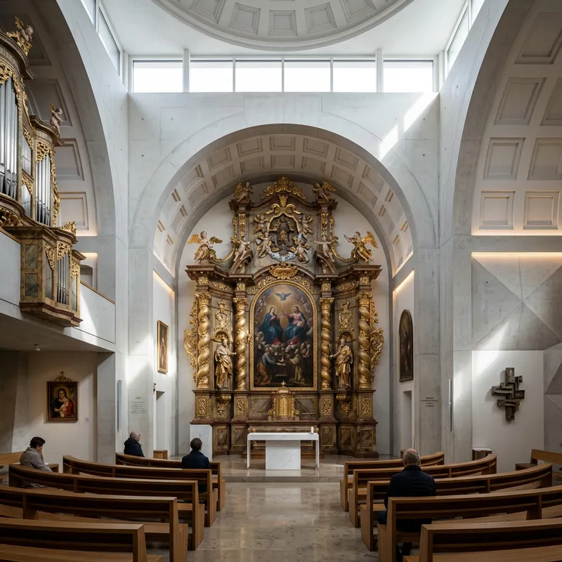 Modern Baroque Chapel with Antique Elements