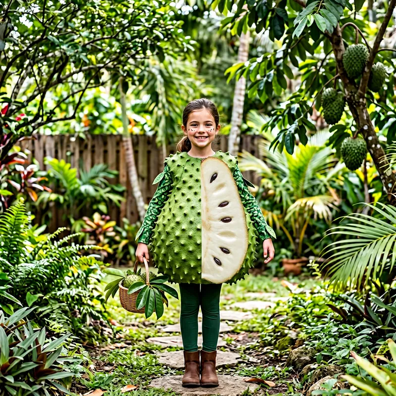 Girl in Soursop Fruit Costume