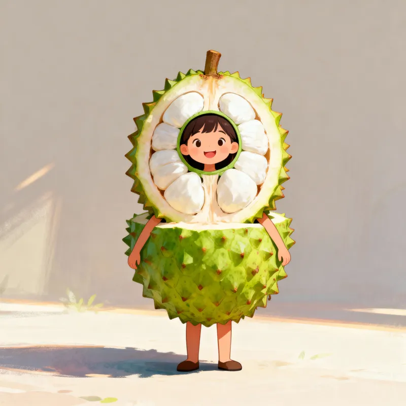 Girl in Soursop Fruit Costume Girl in Soursop Fruit Costume