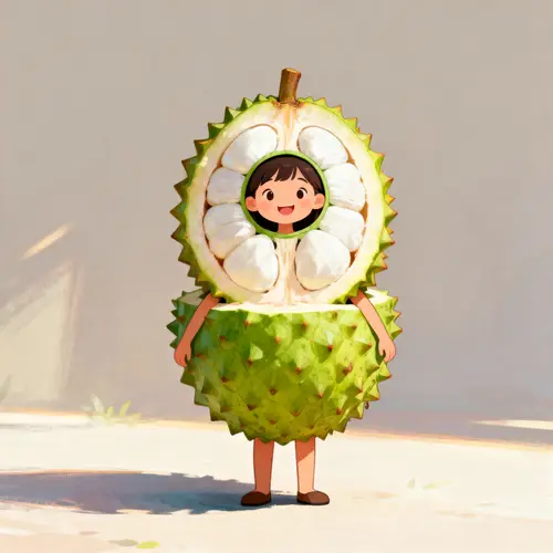 Girl in Soursop Fruit Costume