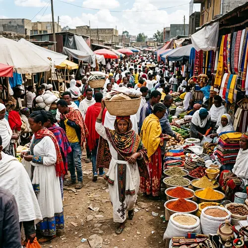 Authentic Ethiopian Market: Capturing Vibrant Colors and Cultural Heritage