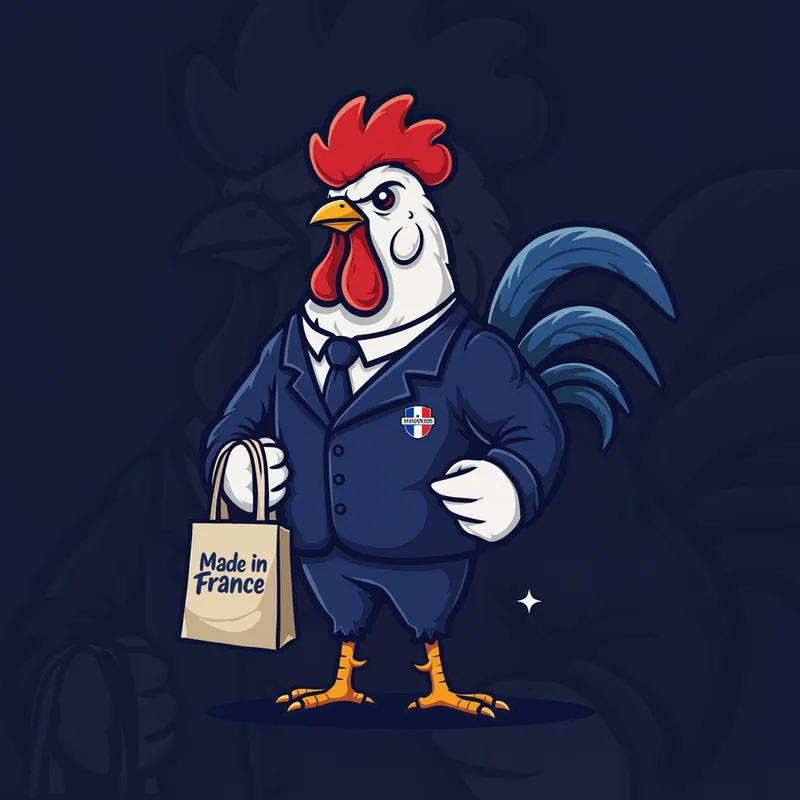 Proud Rooster Mascot Design for Custom Goods Proud Rooster Mascot Design for Custom Goods