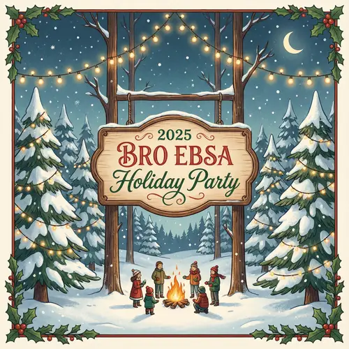2025 BRO EBSA Holiday Party Card Design