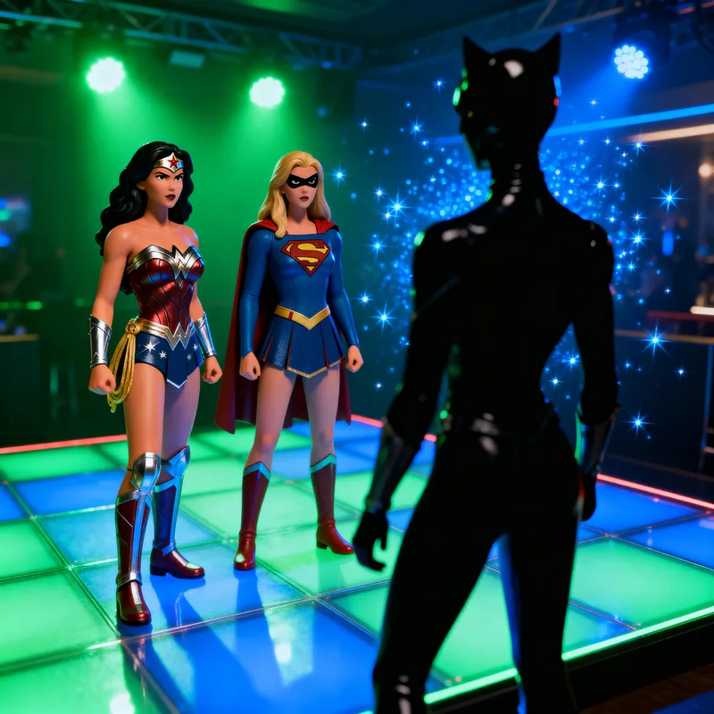 Wonder Woman and Supergirl Dance Floor Scene