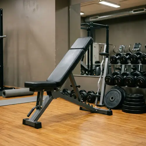 Foldable Fitness Bench with Weights for Home Gym Workouts
