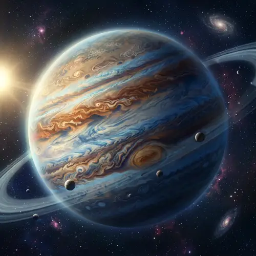 Majestic Gas Giant Planet Art - Cosmic Digital Painting