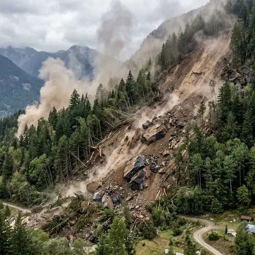 Stunning Landslide: Nature's Power Unleashed
