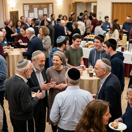 Dynamic Jewish Community Gathering | Engaging Conversations & Cultural Traditions
