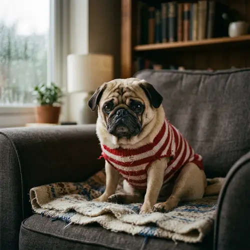 Sad Pug - Heartfelt Photos of a Melancholic Pug