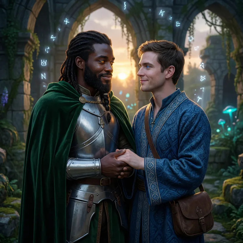 Fantasy Dungeons & Dragons Love Story: Black Cleric & Magic User in Romance Fantasy Dungeons & Dragons Love Story: Black Cleric & Magic User in Romance