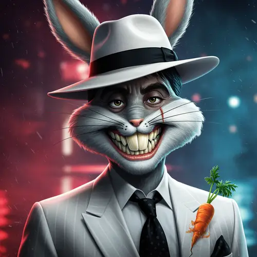 Bugs Bunny Meets Scarface: A Unique Fusion Art