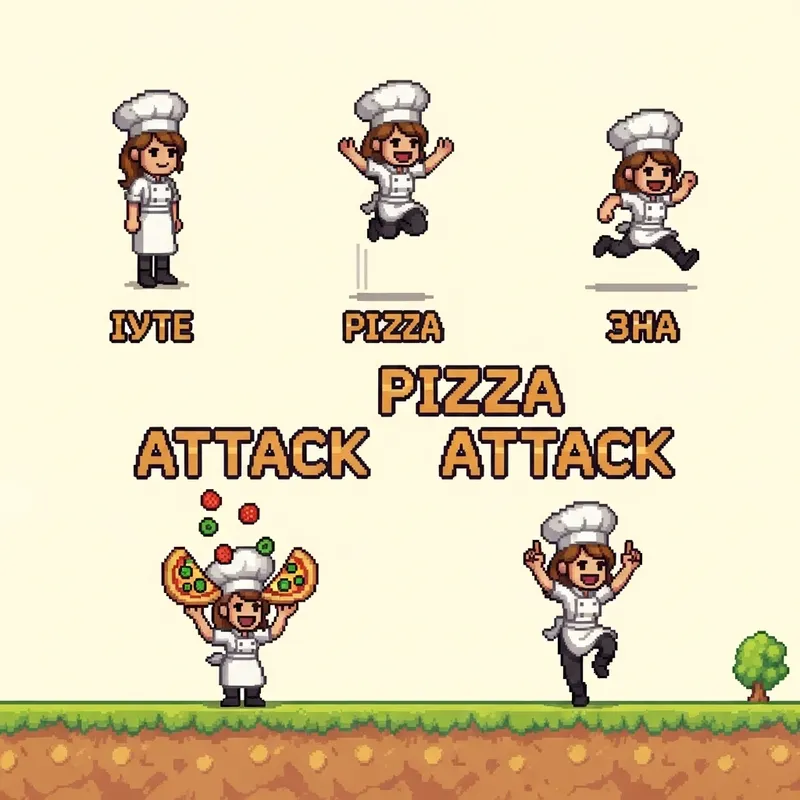 Pixel Art Pizza Chef Sprite Sheet for Games Pixel Art Pizza Chef Sprite Sheet for Games