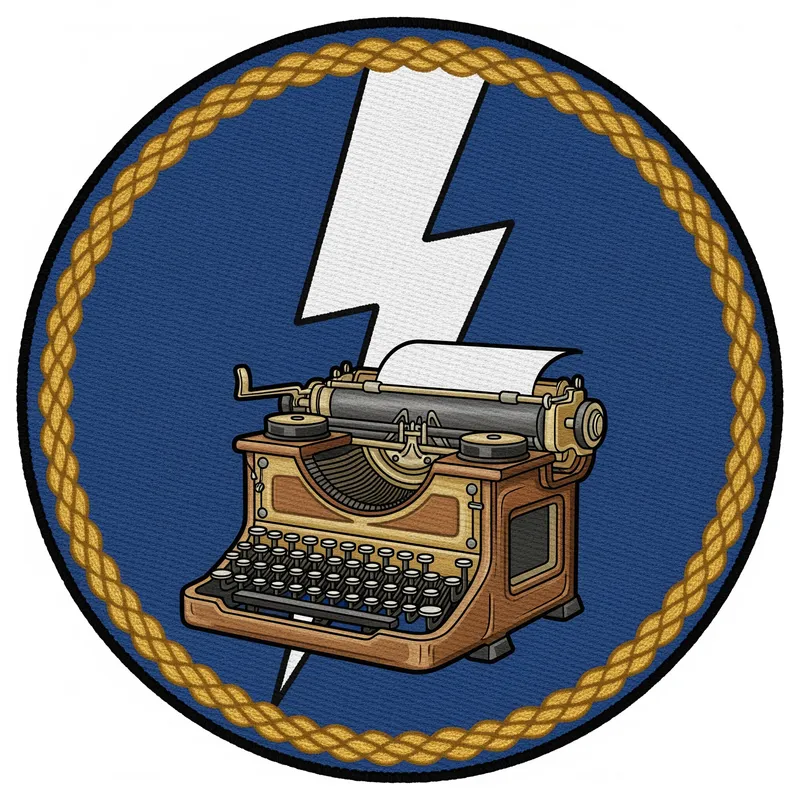 Vintage Typewriter Patch Design