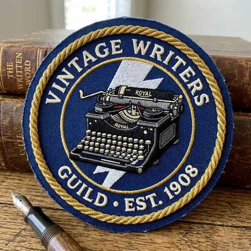 Vintage Typewriter Patch Design