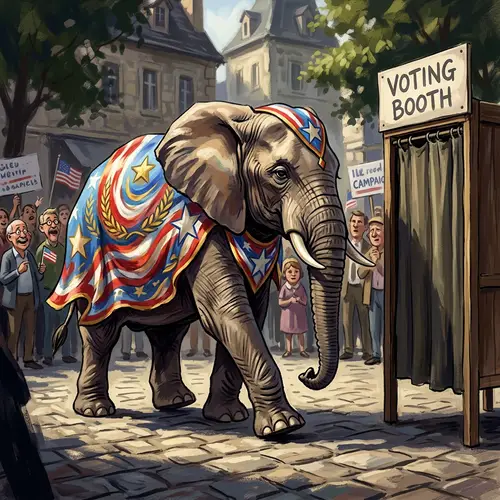 Patriotic Elephant: A Satirical Vote for Democracy