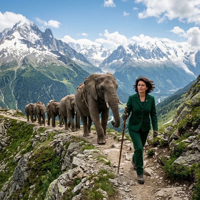 Adventure with Ricarda Lang and Elephants in the Alps