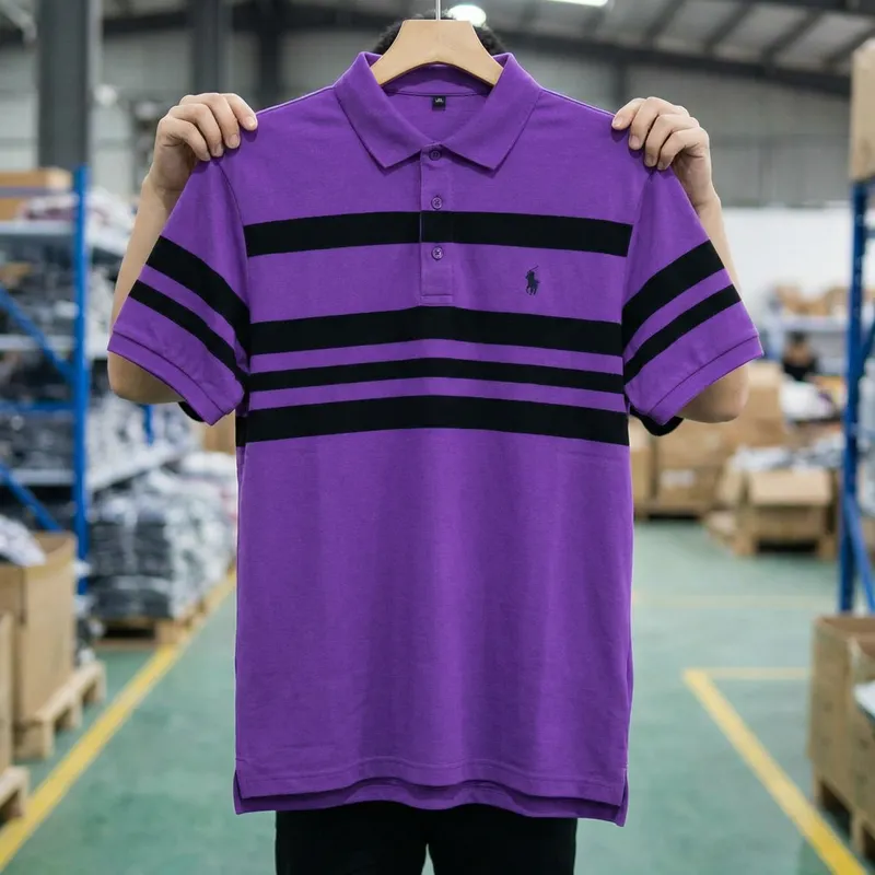 Stylish Promotional Shirts in Purple & Black Stylish Promotional Shirts in Purple & Black