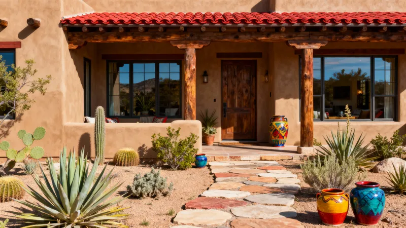 Beautiful Southwestern House Exterior Photography