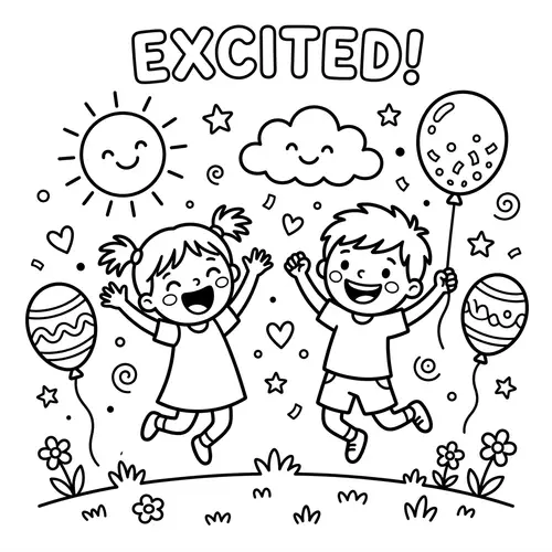 Exciting Coloring Page for Toddlers
