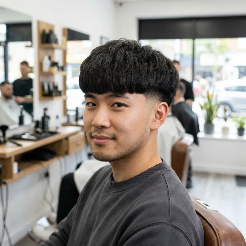 Low Taper Fade Mushroom Cut Styles