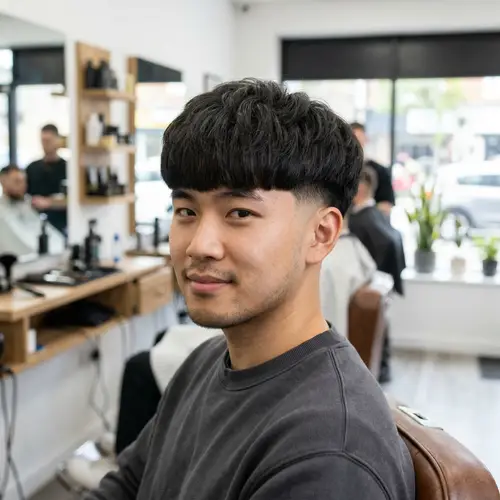 Low Taper Fade Mushroom Cut Styles