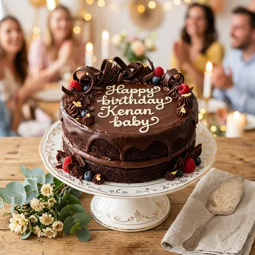 Happy Birthday Kenan Baby Chocolate Cake | Celebration Cake