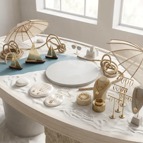 Summer-Inspired Display for SU Biju Jewelry