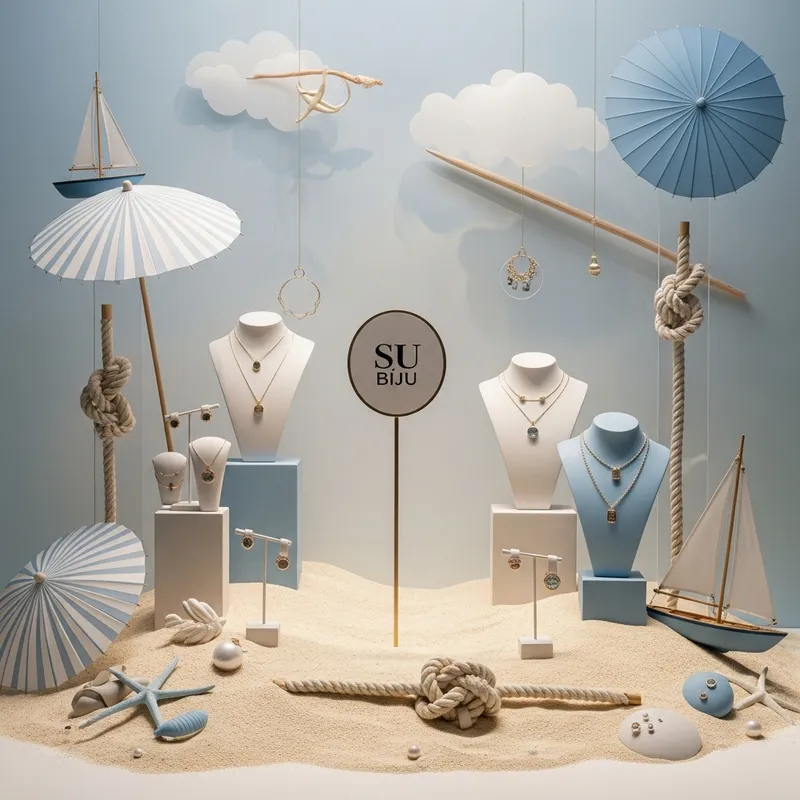 Summer-Inspired Display for SU Biju Jewelry