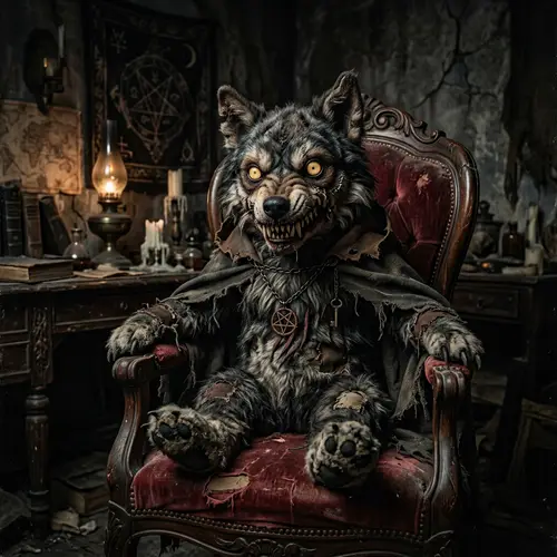 Horror Style Wolf Plush Patron