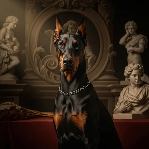 Baroque Doberman: Elegance and Power