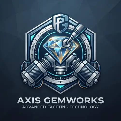 Gem Faceting Machine Logo | Precision & Control Design