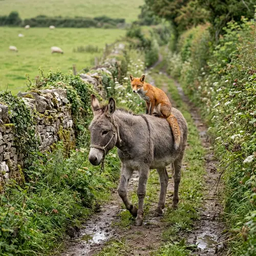 Foxy Encounter: A Unique Donkey Experience
