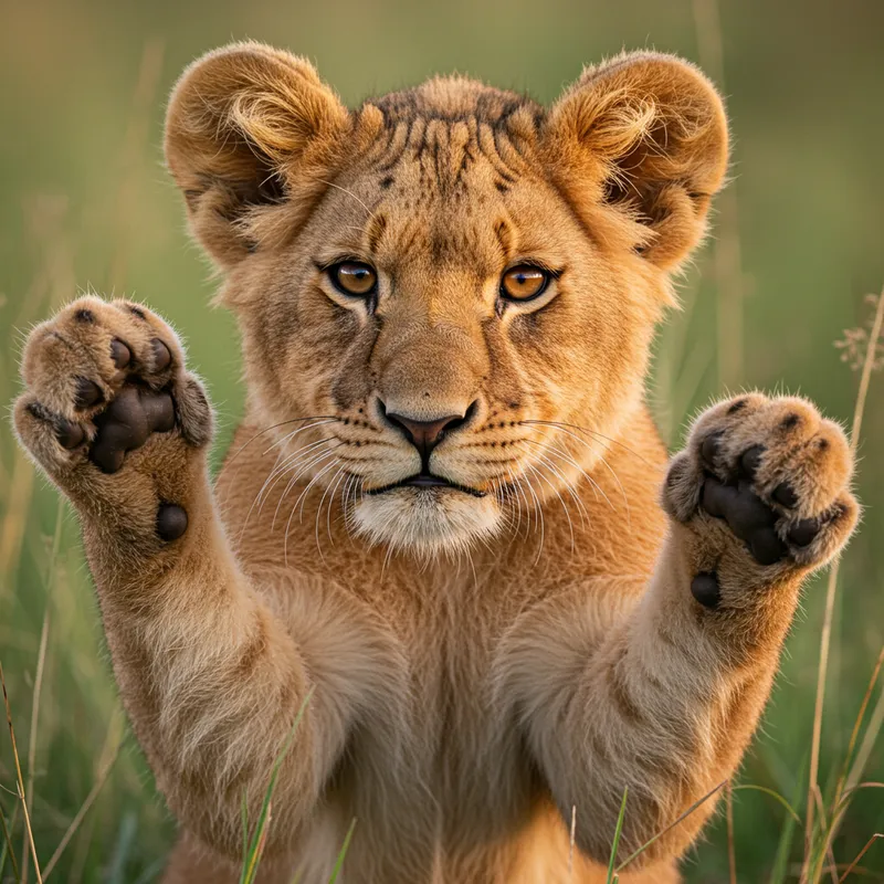 Adorable Lion Cub - Nature's Little King