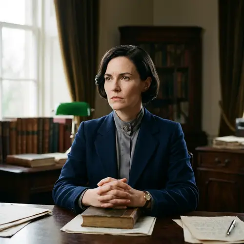 Portrait of Alexandra Kollontai - Historical Figure with Determined Expression