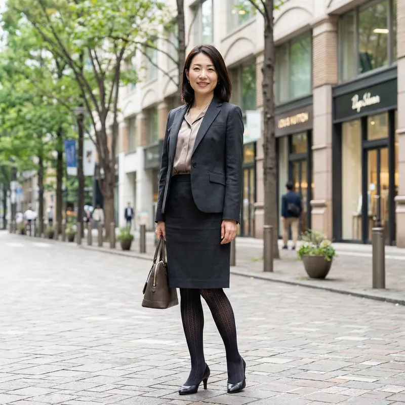 Stylish Asian Woman in Stunning Stockings | Fashion Elegance