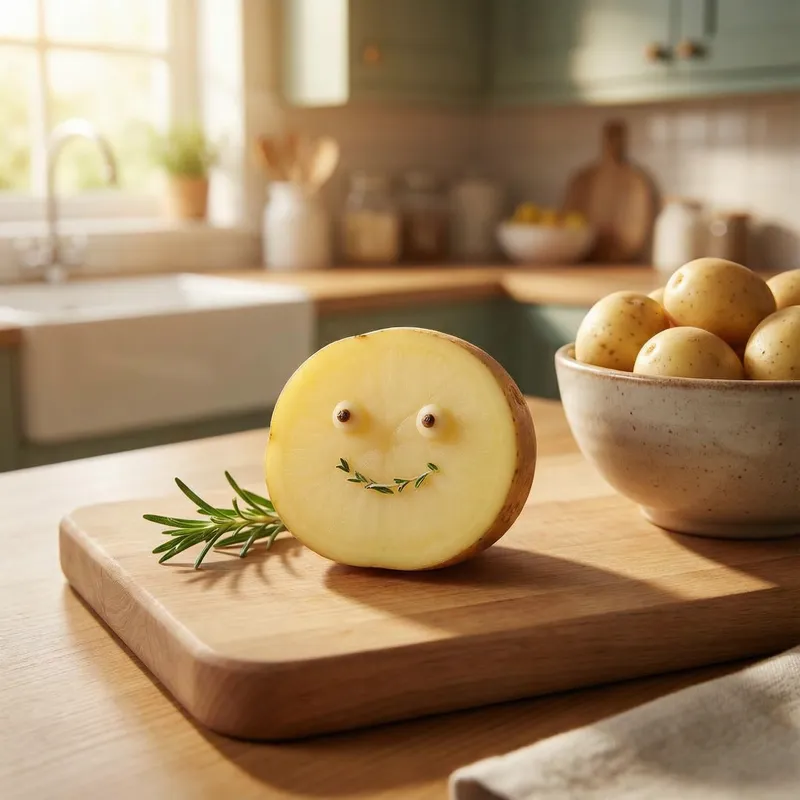 Adorable Potato Slice: Delightful and Fresh