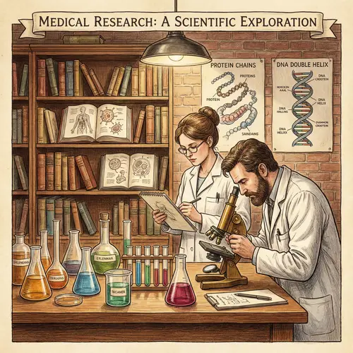 Intricate Scientific Illustration for Medical Research