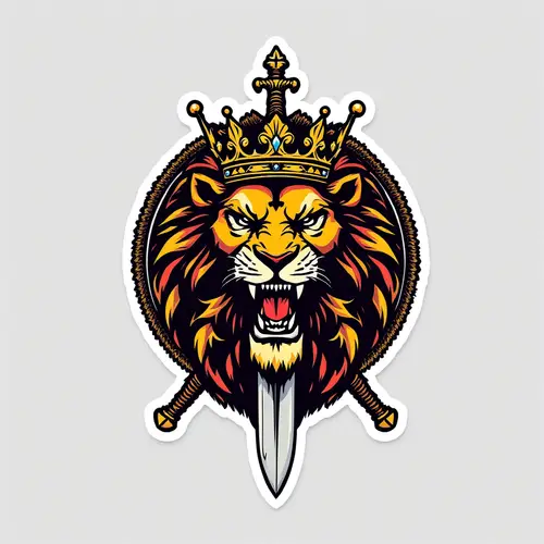 Roaring Leon Military Morale Patch with Crown