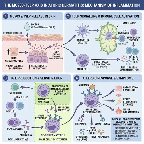 Illustrative Diagram: MC903 Protein & Atopic Dermatitis Pathogenesis