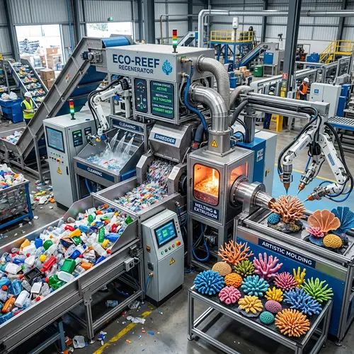 Efficient Plastic Waste to Artificial Corals Machine
