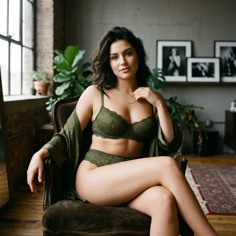 Sexy Military Green Lingerie for Stunning Curves