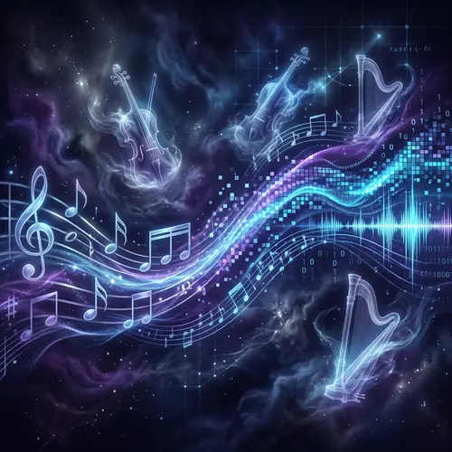 Ethereal Melodies & Digital Soundscapes | Transitioning Notes & Pixelated Waves