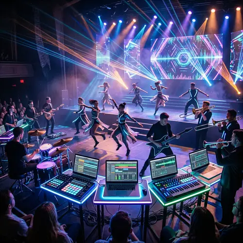 Futuristic Musical Theatre Performance with Electronic and Live Music