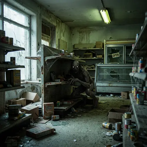 Terrifying Monster in Abandoned Store