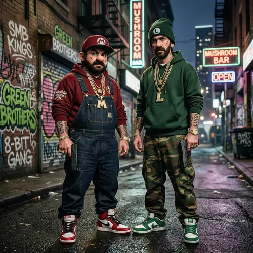 Urban Gangster Mario & Luigi in Style