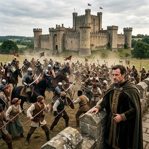 Medieval Knightly Clash at Stronghold Walls