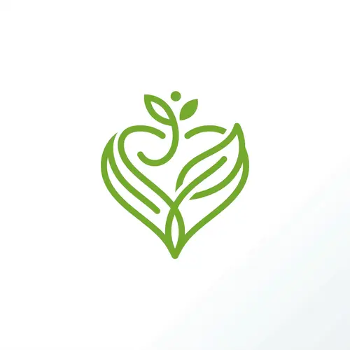 Green Health Logo Design | Minimalistic Wellness Symbol