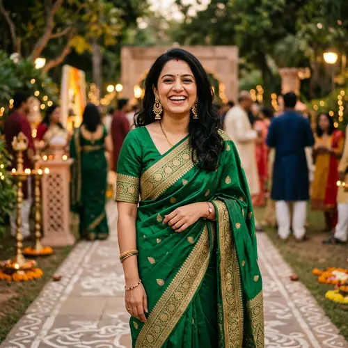 Indian Actress in Traditional Sari | Beautiful Smile